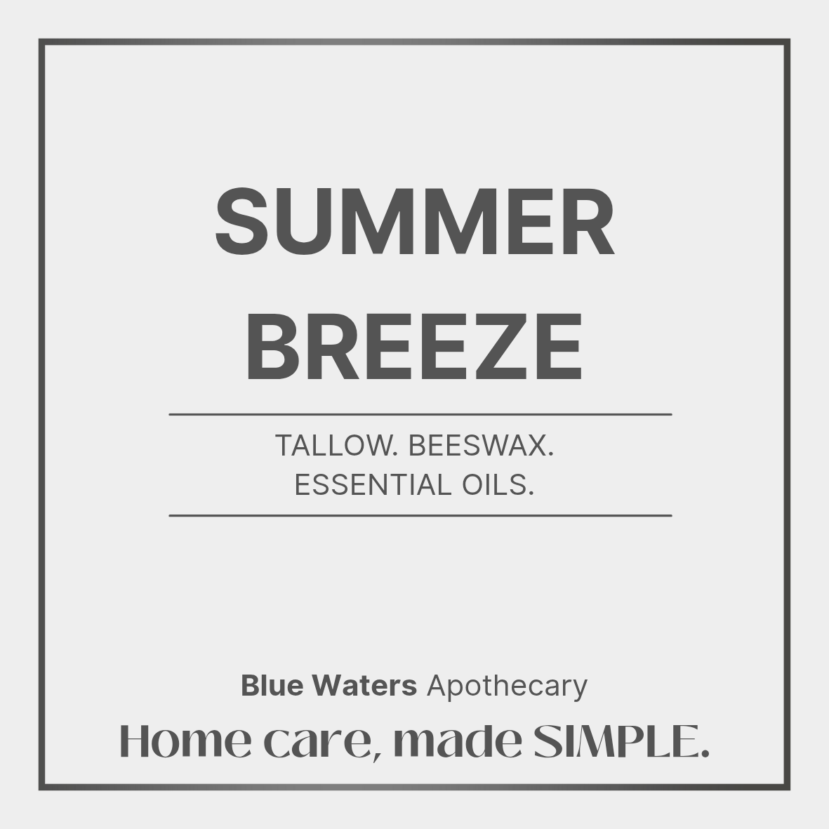 Tallow Candle- Summer Breeze