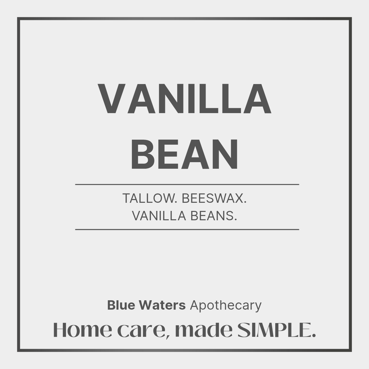 Tallow Candle- Vanilla Bean